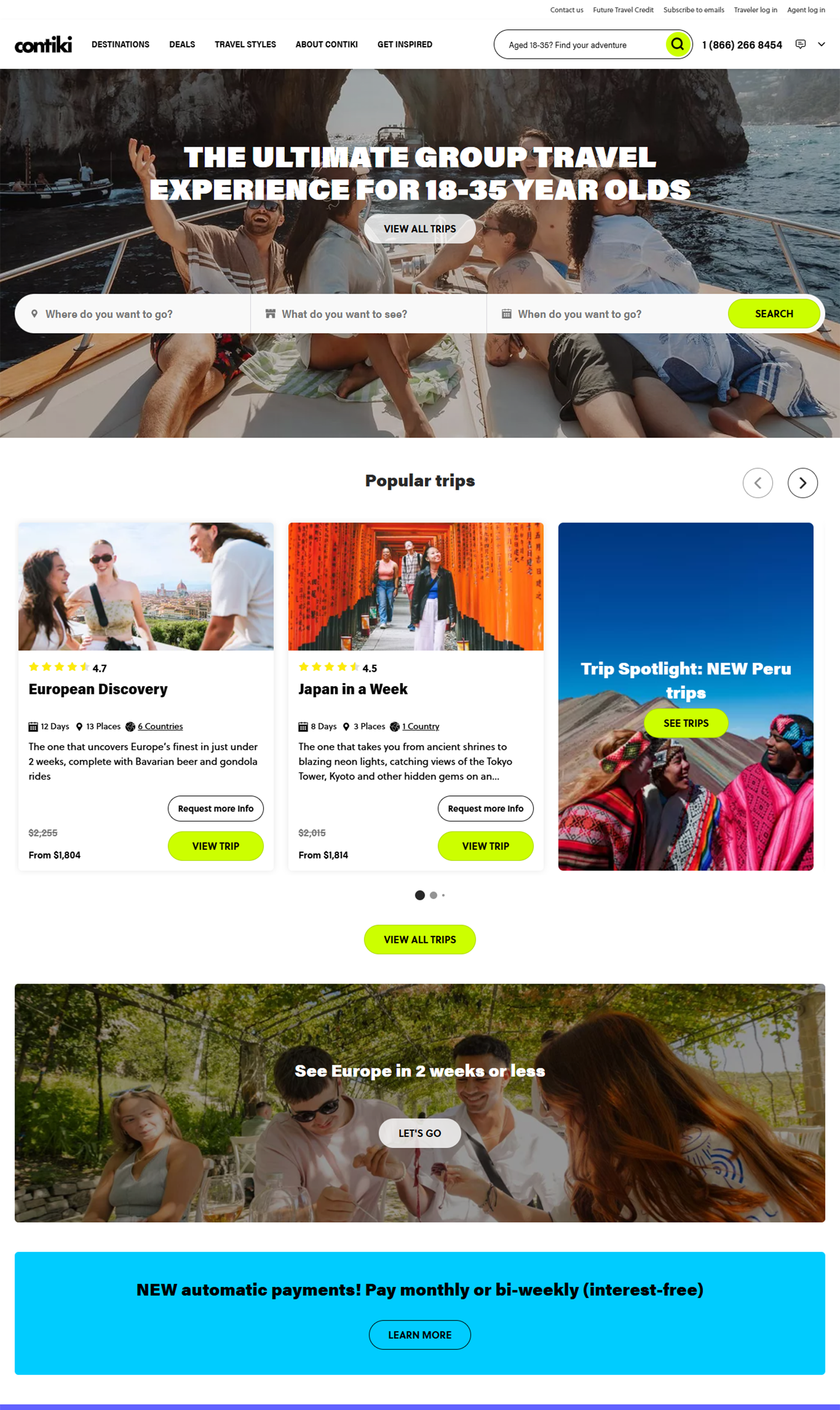 Contiki Website